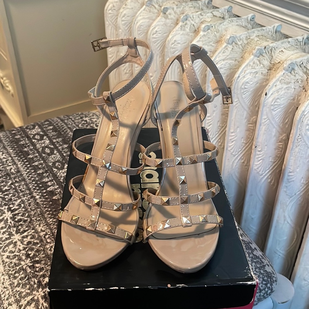 Studded Nude Heels